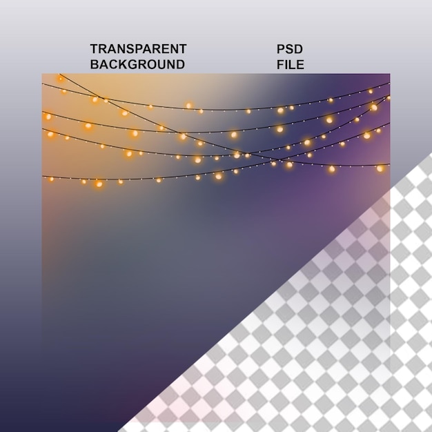 Lights and bulbs png on transparent isolated background