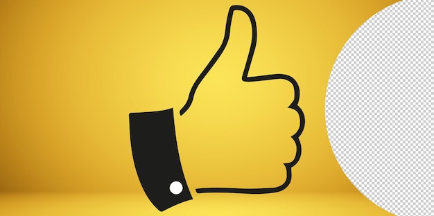 Like vector icon isolated on transparent background, Like transparency