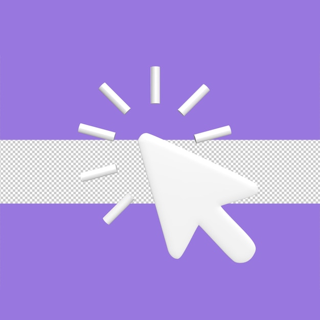 Loading cursor 3d icon model cartoon style concept render illustration