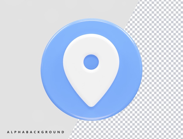 Location icon 3d rendering vector