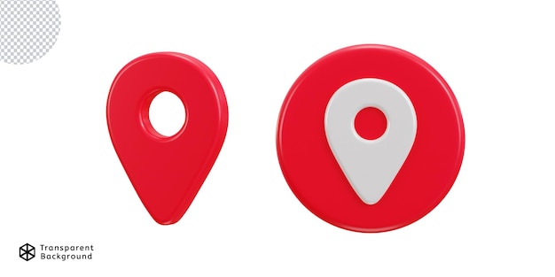 location map pin gps pointer 3d realistic icon set
