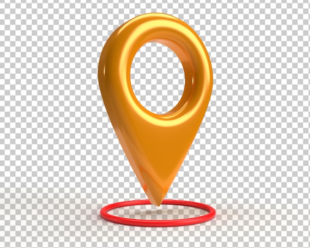 Location pin 3d map pointer icon
