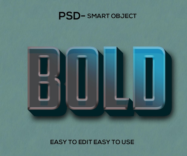 Luxury bold 3d editable text style effect