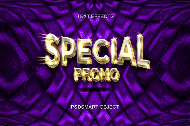 luxury special promo gold 3d text style mockup