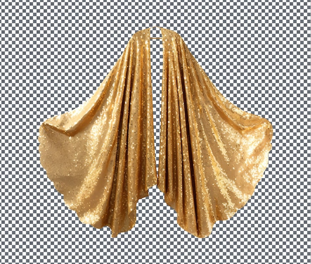 Magnificent Sequin Bridal Cape isolated on transparent background