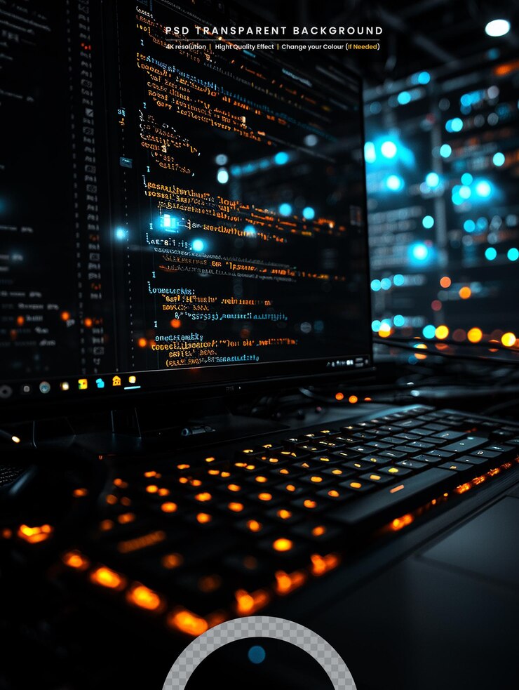 PSD mainboard on abstract background
