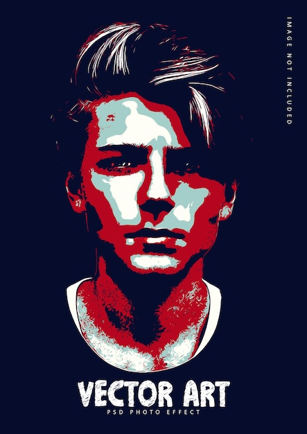 Mẫu hiệu ứng Photoshop minh họa nghệ thuật Pop Vector