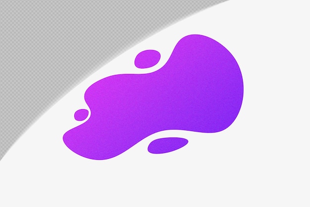 Mẫu thiết kế PSD PNG Element Gradient Hình Dạng Trừu Tượng với Màu Tím