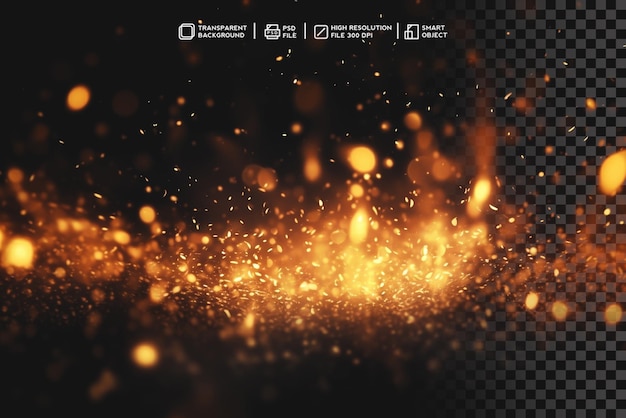 Mesmerizing Light Sparkling Bokeh Effect in Stunning Realism without Background