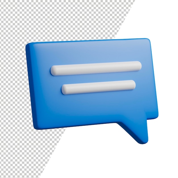 Message 3D Icon with transparent background