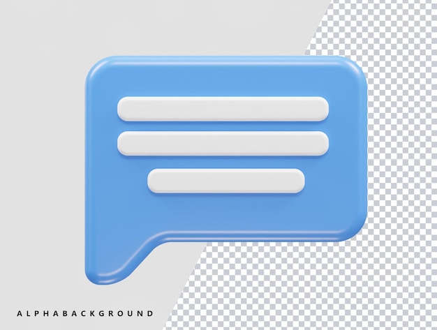 Message icon 3d render vector