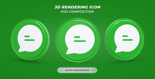 message icon in 3d rendering