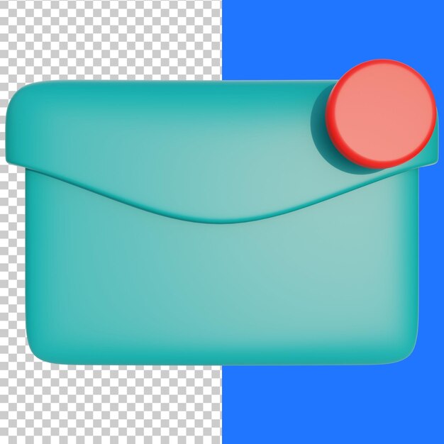 message notification 3d icon rendering