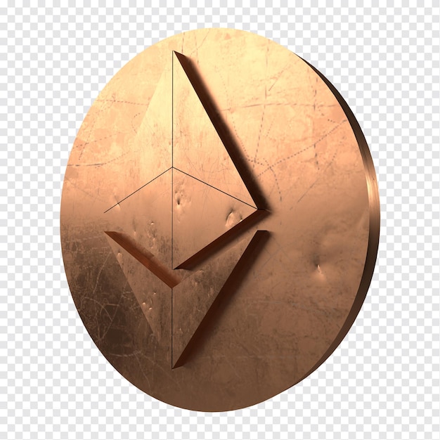 Metal gold finance cryptocurrency 3d render side right view