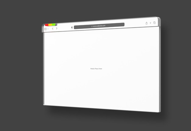 mô hình bản trình bày trang web giao diện 3D của trình duyệt web bị cô lập