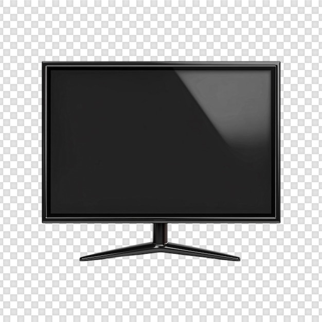 Mô hình màn hình Smart TV cách ly trên nền trong suốt