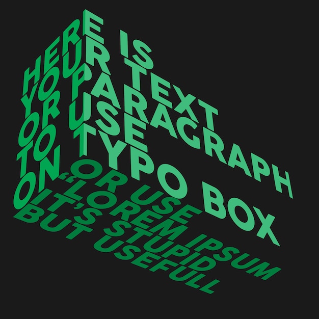 Mockup hình chữ nhật typography