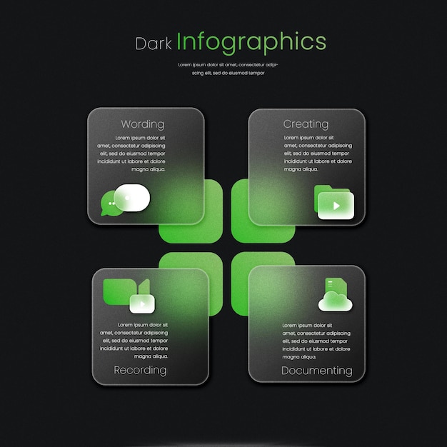 Modern Glass Business Infographic Layout