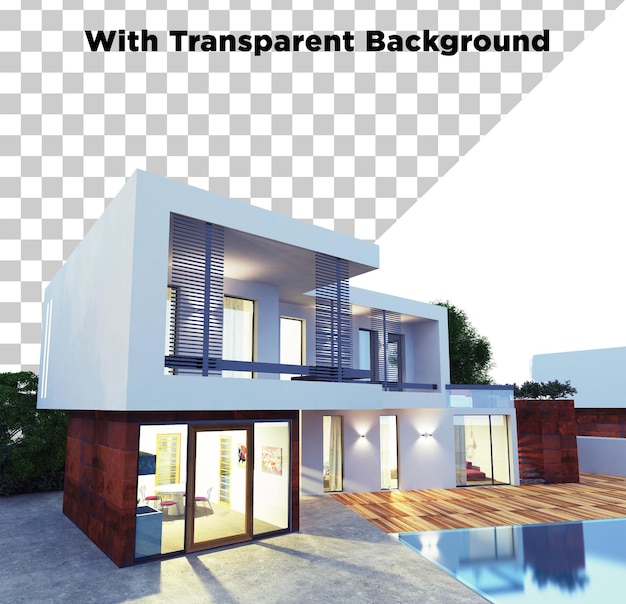 modern home design png psd isolated on transparent background