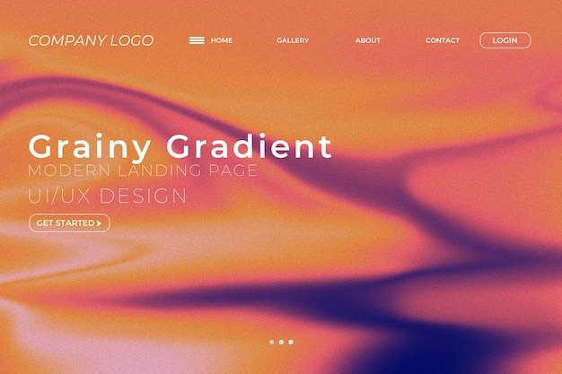 Modern Landing Page UIUX with Grainy Gradient