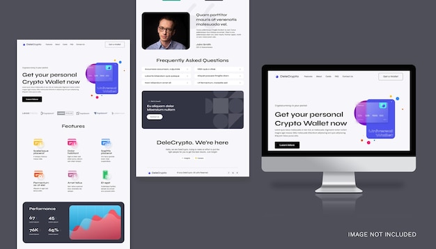 Modern Sleek Crypto Wallet Website Template