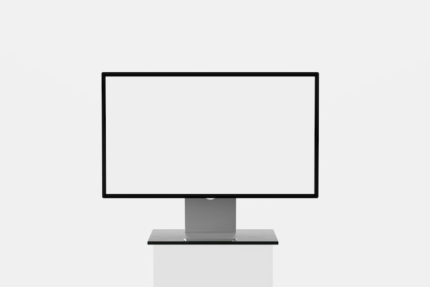 monitor display mockup white background