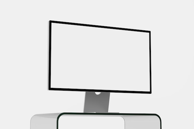 monitor display mockup white background