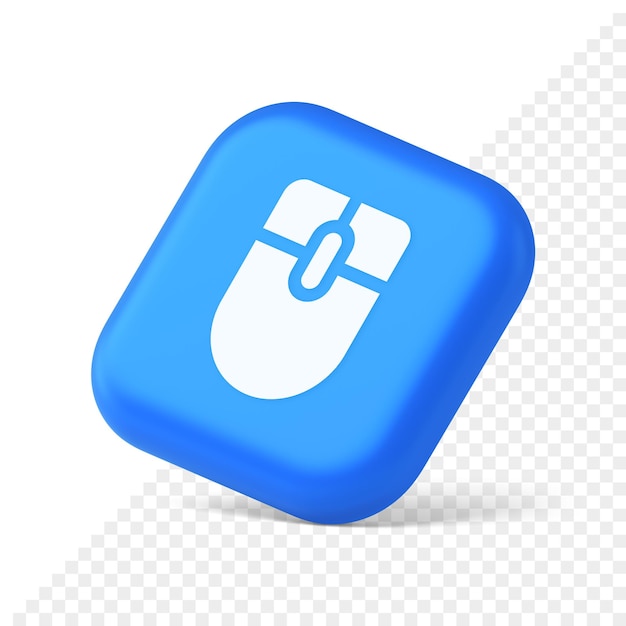 mouse computer scrolling device cursor button click control cyberspace interface 3d isometric icon