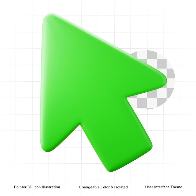 mouse cursor pointer symbol user interface 3d rendering icon editable isolated