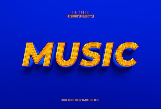 Music editable premium 3d text effect