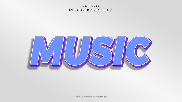 MUSIC TEXT EFFECT EDITABLE DESIGN