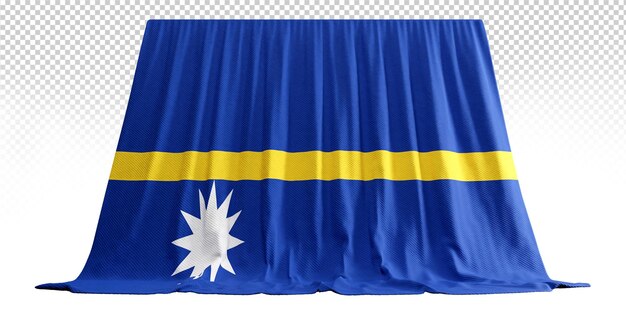 Nauru Flag Curtain in 3D Rendering called Flag of Nauru