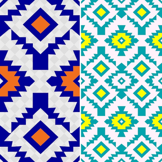 Navajo Rug Pattern Consisting of Diamond Shapes and Stepped Creative Abstract Geometric Vector