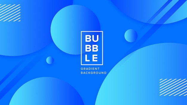 Nền Gradient bầu trời xanh bong bóng hiện đại