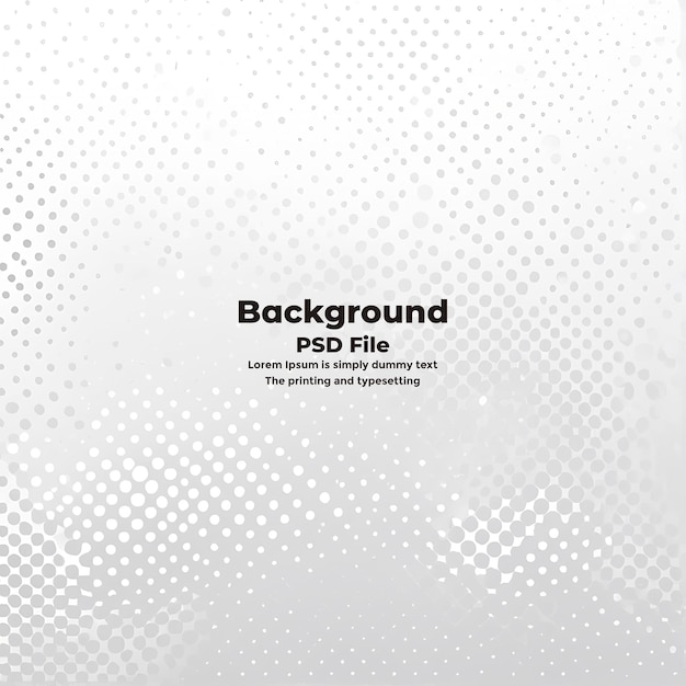 Nền halftone PSD màu xám trắng Chấm nền trắng trừu tượng kết cấu công nghệ