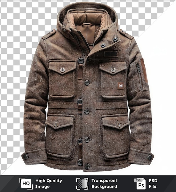 nền trong suốt với ảnh chụp phía trước biệt lập áo khoác cao cấp màu nâu, chất liệu kỹ thuật, nhãn vải, chất liệu chất liệu chất liệu chất liệu chất liệu chất liệu chất liệu chất liệu