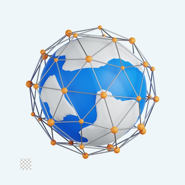 network 3d icon