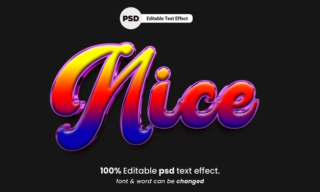 nice 3d text effect editable psd text effect