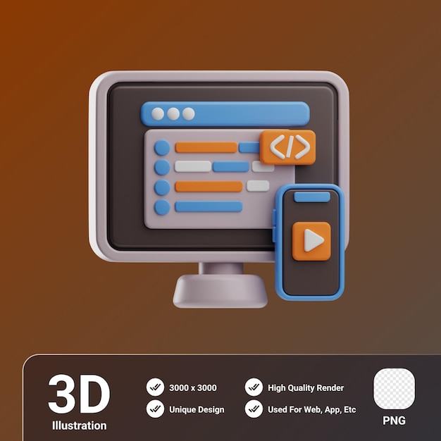 object computer programming adaptive 3d illustration