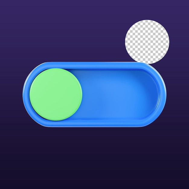On slider 3d illustration