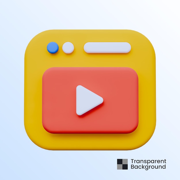 Online Video 3D Icon