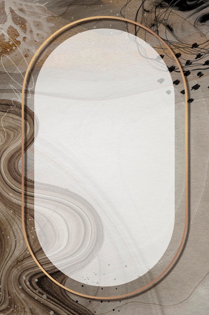 oval frame on neo memphis social background mockup