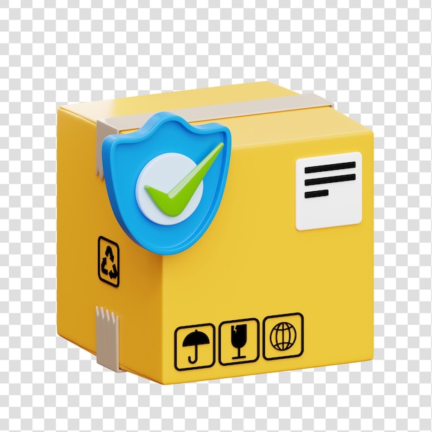 Package Security 3D Icon