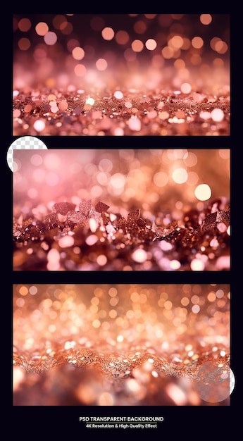 Pastel pink glitter glam shiny abstract bokeh background