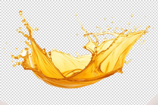 Peanut Oil Splash on White Background