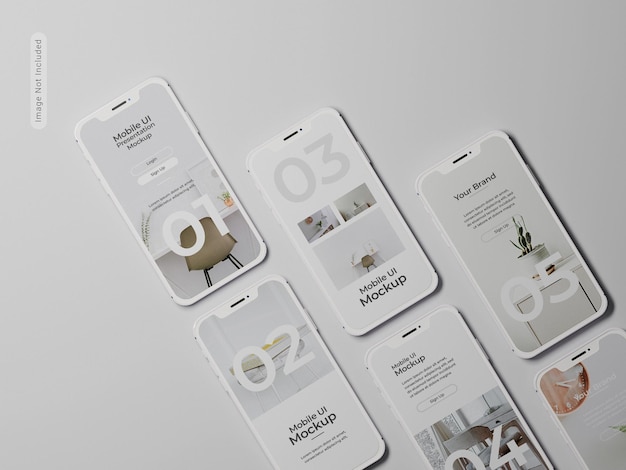 phone and screen ui ux app presentation mockup