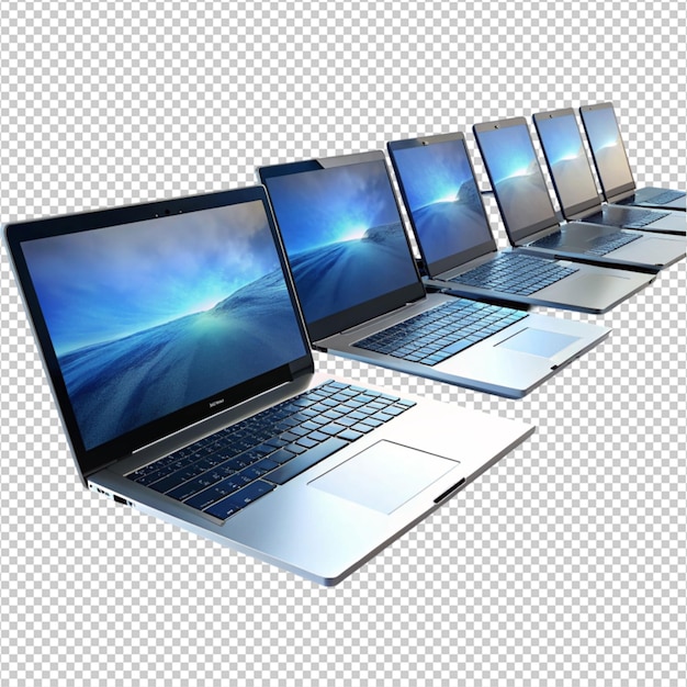 photo 3d laptops on white background