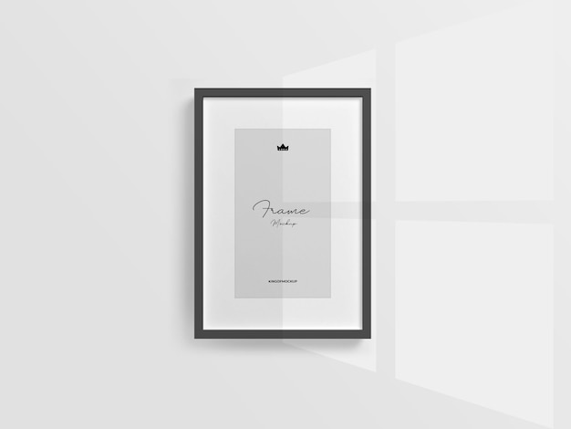 Photo frames mockup design isolated