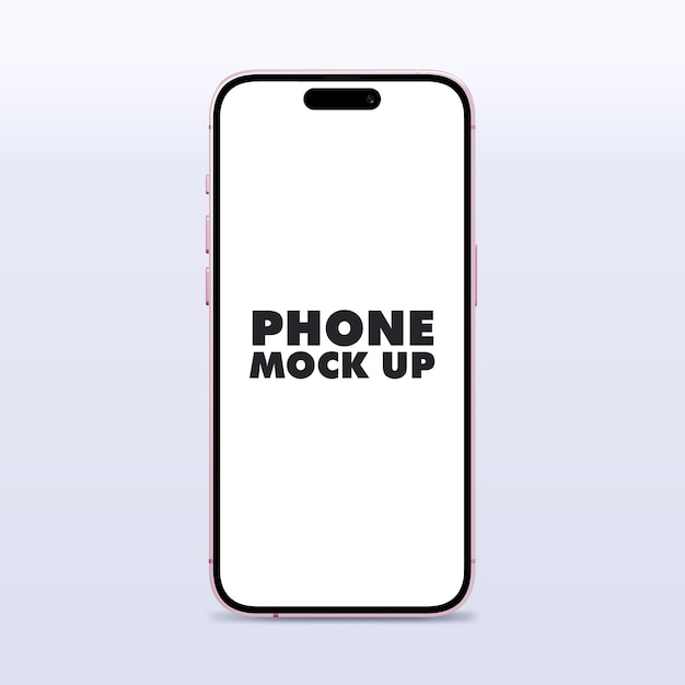 Pink phone mockup template