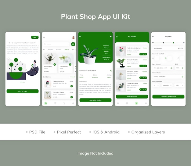 Plant Shop App UI Kit Pack